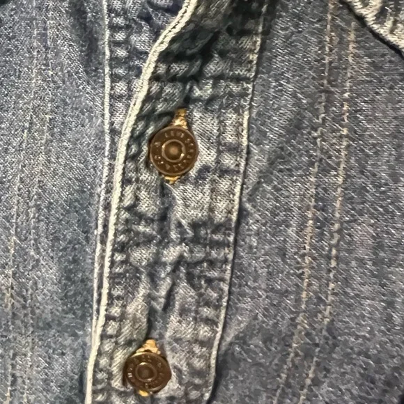 Vintage Orange Tag Levi’s Denim Pullover Shirt - Picture 4 of 12